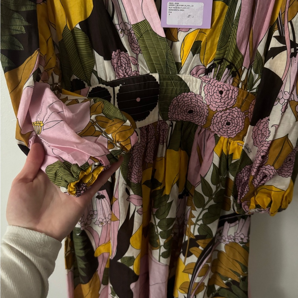 NWT La Double J S Margherita printed cotton and silk-blend mini dress - Picture 11 of 13